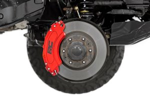 Ford F-150 Caliper Covers - Front and Rear - Rough Country - Mech Brake - Red - '12-'20